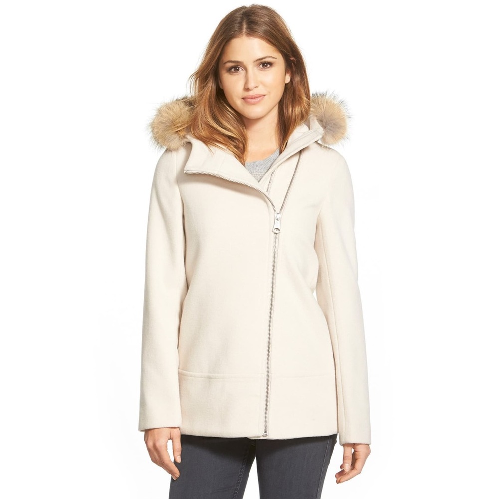 Marc New York Hazel Genuine Coyote Fur Trim Hooded